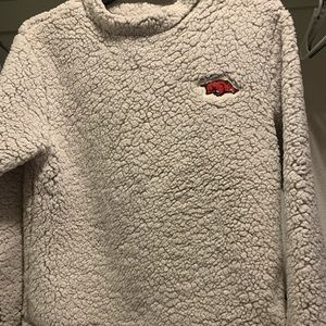University of Arkansas Razorbacks fuzzy crew neck!